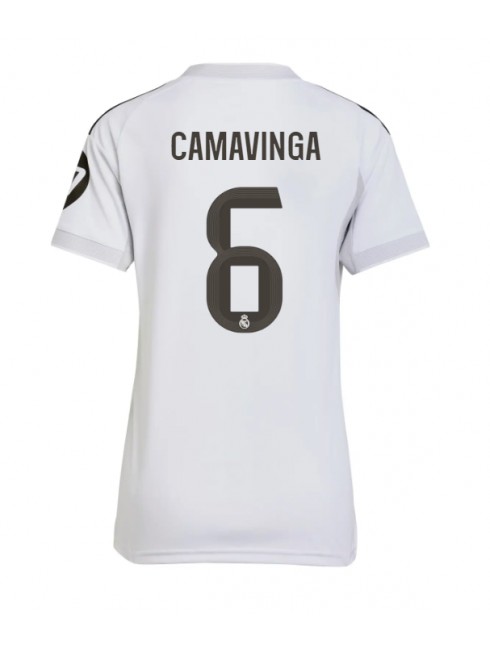 Real Madrid Eduardo Camavinga #6 Replika Hemmakläder Dam 2025-26 Kortärmad Real Madrid Eduardo Camavinga #6 Replika Hemmakläder Dam 2025-26 Kortärmad